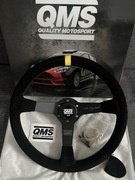 Kierownica sportowa QMS zamsz 350 mm 65mm