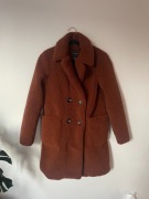 New Look Płaszcz brązowy zimowy 34 kożuszek