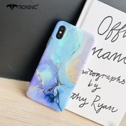 Etui do iPhone XR eleganckie fioletowo-niebieski marmur Tronsnic PROMOCJA