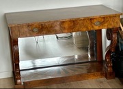 !!! Antyk Konsola z szufladą oraz lustrem pod blatem !!!