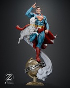 Figurka druk 3D żywica 12K " Superman and Krypto - F916 " - 120 mm