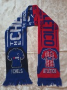 (UNIKAT)Szalik meczowy Liga Mistrzów Chelsea FC-Atletico Madryt.Fan.Futbol