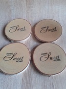 Podkładka pod kubek naturalne drzewo. Home  sweet home.