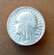 Moneta 5 złotych Głowa Kobiety Polonia 1932 bzm