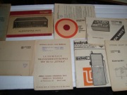 instrukcje UNITRA itp. x 13 sztuk Vintage PRL