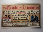 notgeld Lilienthal, pieniądz zastępczy, 75 Pf, 15 Mai 1921