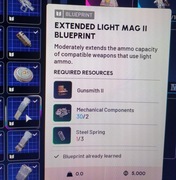 Większy lekki magazynek II extended light mag plan blueprint ARC RAIDERS