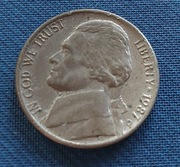 USA 5 centów cents 1987 rok D - Jefferson