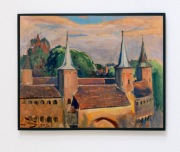 Obraz KRAKÓW Barbakan Julian Falat 1908 r.