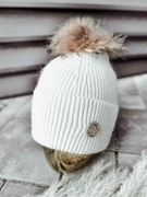 Czapka zimowa damska z naturalnym jenotem