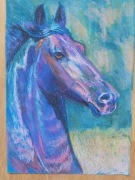 Obraz pastela "Chabrowe zamyślenie"