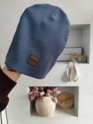 Czapka z prążka jeans