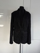 Czarna marynarka Gestuz z koronkowym wzorem 40