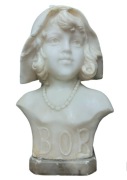 Secesyjne popiersie Biagini rzeźba alabaster 1900 