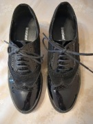 Buty zamsz lakier 36 Jak NOWE unisex