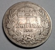 Moneta Austria Węgry 1 Korona 1895 srebro