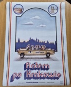 Plakat A1 Fiatem po Krakowie Kurdziel Bronisław PRL