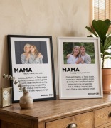 Wyjątkowy prezent na dzień Mamy plakat a4 z ramką 