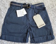 Krótkie spodenki granatowe z paskiem Zara r. 110