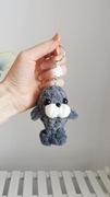 Foka na szydełku, brelok, zawieszka handmade 