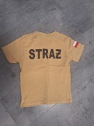 T-shirt chłopięcy Straż, beżowy, rozm. 98 cm