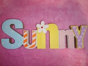 Napis sunny dekoracja MDF 