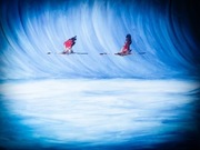 Print obrazu "Granica między morzem"z sygnaturą i certyfikatem 