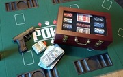 Ekskluzywny zestaw do Pokera Pokerzysty Drewniana skrzynia Poker do whisky