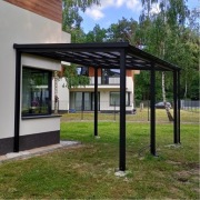 Altana ogrodowa stalowa z poliwęglanem