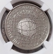 500 zł Mistrzostwa Świata Meksyk 1986 Próba Nikiel NGC PF68