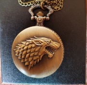 Zegarek na łańcuszku - retro styl - "Wilkor" motyw z "Gry o tron"