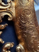 Lustro kryształowe w ramie z brązu złoconego XIX wiek Francja