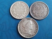 Kostaryka Kolumbia Urugwaj 10 centavos 