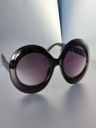 duże okrągłe okulary muchy Retro Glamour style uv400 old money