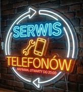 NEON NAPRAWA SERWIS TELEFONÓW SMARTFONY LED SZYLD PROJEKT NA ZAMÓWIENIE