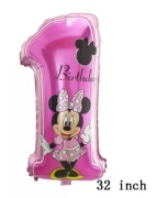 Balon Cyfra 1 Myszka Minie 81cm DUŻY roczek