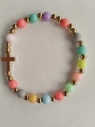 Różaniec na rękę dla dziewczynki, dziecięcy, pastelowy:) 