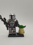 Minifigurka Din Djarin i Grogu z świata Gwiezdne Wojny Kompatybilna z LEGO