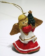 Aniołek figurka ok.9 cm anioł na choinkę bombka dzwonek