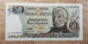 Argentyna 50 Pesos Argentinos 1985 P-314a.2  UNC