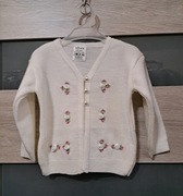 Sweter sweterek 80cm biały Chrzest