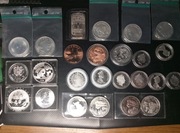 Srebrne monety 1, 1/2, 3/4 uncji