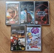 PSP SONY gry Tomb raider buzz space invaders harry potter midnight club