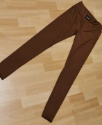 La poshe - świetne brązowe legginsy - Made in Italia roz. 1