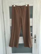 Eleganckie brązowe spodnie materiałowe na kant