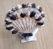 Serwetnik z muszelek - pamiątka znad morza