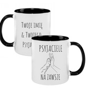 Kubek PSYJACIELE NA ZAWSZE dla miłośników psów TWOJE IMIĘ