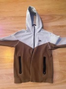 Bluza Nike Tech Fleece brązowo-szara z kapturem M
