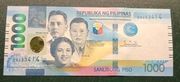 Filipiny 1000 pesos 2020 UNC