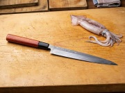 Vintage Japoński nóż Yanagiba Osho 210mm stal węglowa